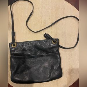 Black leather Margot cross body